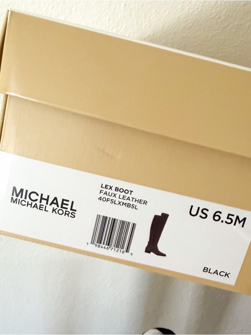 MICHAEL Michael Kors Lex Black Faux Leather Tall Boots - Picture 10 of 10